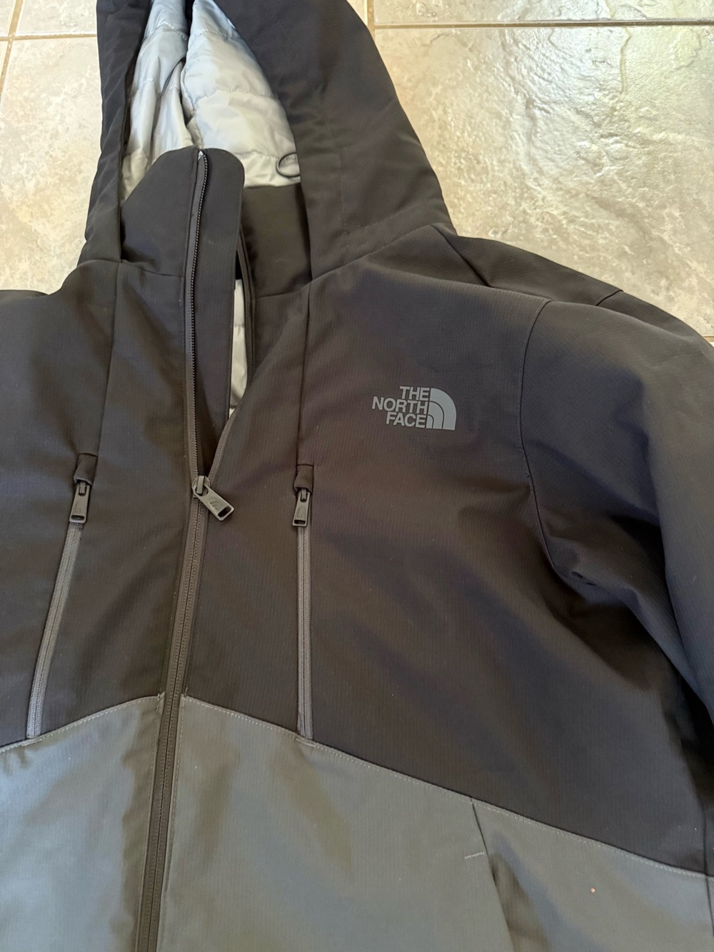 The North Face Men’s Two-Tone Black & Gray Hooded Performance Jacket